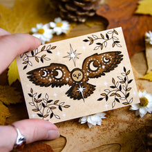 Load image into Gallery viewer, Flying Moon Owl - ACEO Mini Print
