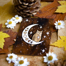 Load image into Gallery viewer, Great Horned Owl & Moon - ACEO Mini Print