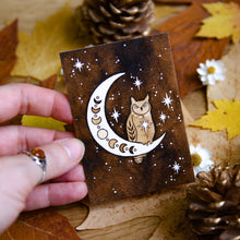 Load image into Gallery viewer, Great Horned Owl & Moon - ACEO Mini Print