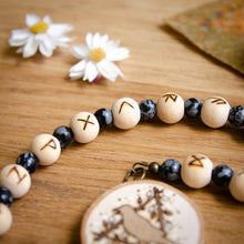 Load image into Gallery viewer, Raven & Ansuz Rune - Runic Meditation Beads