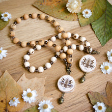 Load image into Gallery viewer, Enchanting Oak Leaves - Ogham Meditation Beads