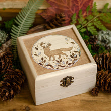 Load image into Gallery viewer, Whimsical Antlered Fox - Maple Wooden Box