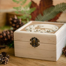 Load image into Gallery viewer, Whimsical Antlered Fox - Maple Wooden Box