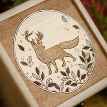 Load image into Gallery viewer, Whimsical Antlered Fox - Maple Wooden Box