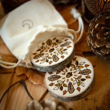 Load image into Gallery viewer, Autumn Mandala Yes/No Coins - Illustrated Divination Set