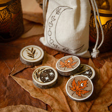 Load image into Gallery viewer, Maple Leaf - Moon Runes Divination Set