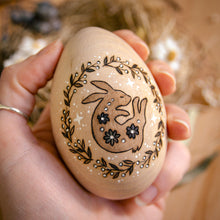 Load image into Gallery viewer, 'A Bunny's Dream' - Spring Decor - Large Wooden Egg