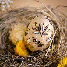 Load image into Gallery viewer, 'Golden Growth' - Spring Decor - Small Wooden Egg
