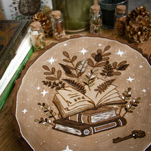 Load image into Gallery viewer, 'The Hierophant' (Botanical Grimoire) - Tarot-inspired Decor - Original Wood Slice Art