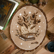 Load image into Gallery viewer, 'The Hierophant' (Botanical Grimoire) - Tarot-inspired Decor - Original Wood Slice Art