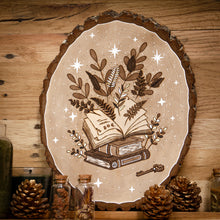 Load image into Gallery viewer, 'The Hierophant' (Botanical Grimoire) - Tarot-inspired Decor - Original Wood Slice Art