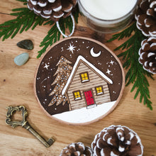 Load image into Gallery viewer, Cozy Cabin - Large Wooden Hanging Ornament
