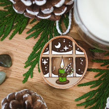 Load image into Gallery viewer, Candlelit Window - Small Wooden Ornament