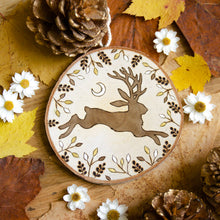 Load image into Gallery viewer, Whimsical Jackalope - Large Wooden Hanging Ornament