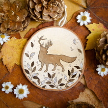 Load image into Gallery viewer, Whimsical Antlered Fox - Large Wooden Hanging Ornament