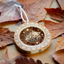 Load image into Gallery viewer, Sleepy Sun Fox - Medium Wooden Ornament