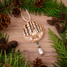 Load image into Gallery viewer, Winter Stag & Birch Trees - Small Wooden Ornament