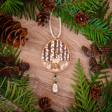 Load image into Gallery viewer, Winter Stag & Birch Trees - Small Wooden Ornament