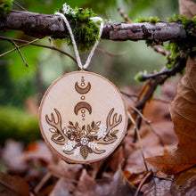 Load image into Gallery viewer, Moon Altar Decor - Medium Wooden Ornament