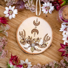 Load image into Gallery viewer, Moon Altar Decor - Medium Wooden Ornament