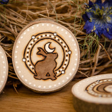 Load image into Gallery viewer, Moon Bunny - Wooden Amulet Pack