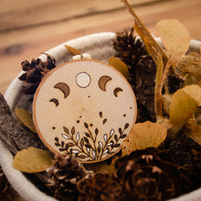 Load image into Gallery viewer, Simple Moon Cycle - Medium Wooden Ornament
