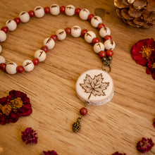 Load image into Gallery viewer, Red Maple Leaf - Ogham Meditation Beads