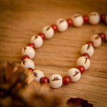 Load image into Gallery viewer, Red Maple Leaf - Ogham Meditation Beads