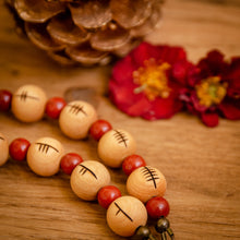 Load image into Gallery viewer, Red Maple Leaf - Ogham Meditation Beads