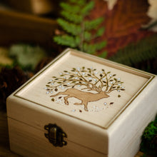 Load image into Gallery viewer, Wandering Elk With Autumn Leaves - Maple Wooden Box
