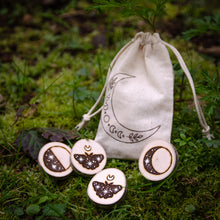 Load image into Gallery viewer, Starry Moths - Moon Coins Divination Set