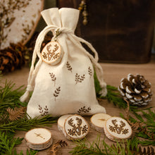 Load image into Gallery viewer, Whimsical Stag - Illustrated Wooden Ogham Set