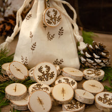 Load image into Gallery viewer, Whimsical Stag - Illustrated Wooden Ogham Set