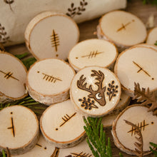 Load image into Gallery viewer, Whimsical Stag - Illustrated Wooden Ogham Set