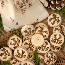 Load image into Gallery viewer, Whimsical Stag - Illustrated Wooden Ogham Set