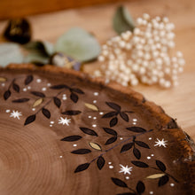 Load image into Gallery viewer, 'Omen' - Ravens in the Night Sky - Original Wood Slice Art