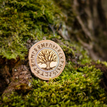Load image into Gallery viewer, Yggdrasil / Aegishjalmur / Vegvísir - Small Wooden Ornament