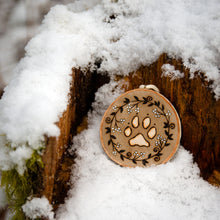 Load image into Gallery viewer, Coyote's Paw Print - Medium Wooden Ornament