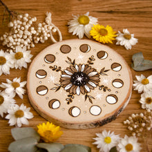 Load image into Gallery viewer, Summer Sunflower Moon - Large Wooden Hanging Ornament