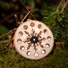Load image into Gallery viewer, Summer Sunflower Moon - Large Wooden Hanging Ornament