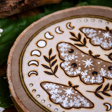 Load image into Gallery viewer, Floral Spring Moths - Large Wooden Hanging Ornament