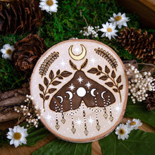 Load image into Gallery viewer, Magical Moth & Moon - Large Wooden Hanging Ornament
