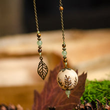 Load image into Gallery viewer, Florals & Leaves - Wooden Pendulum