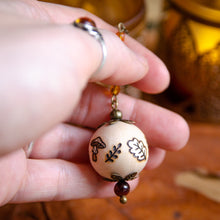 Load image into Gallery viewer, Pumpkin & Autumn Leaves - Wooden Pendulum