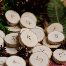 Load image into Gallery viewer, Traditional Wooden Rune Set