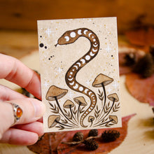Load image into Gallery viewer, Serpent &amp; Mushrooms - ACEO Mini Print
