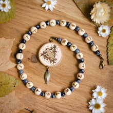 Load image into Gallery viewer, Raven &amp; Ansuz Rune - Runic Meditation Beads
