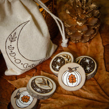 Load image into Gallery viewer, Autumn Pumpkin - Moon Runes Divination Set
