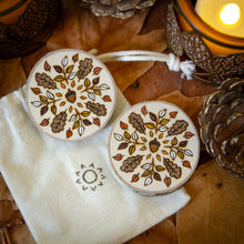 Load image into Gallery viewer, Autumn Mandala Yes/No Coins - Illustrated Divination Set
