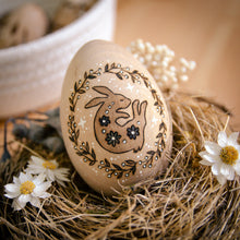 Load image into Gallery viewer, &#39;A Bunny&#39;s Dream&#39; - Spring Decor - Large Wooden Egg
